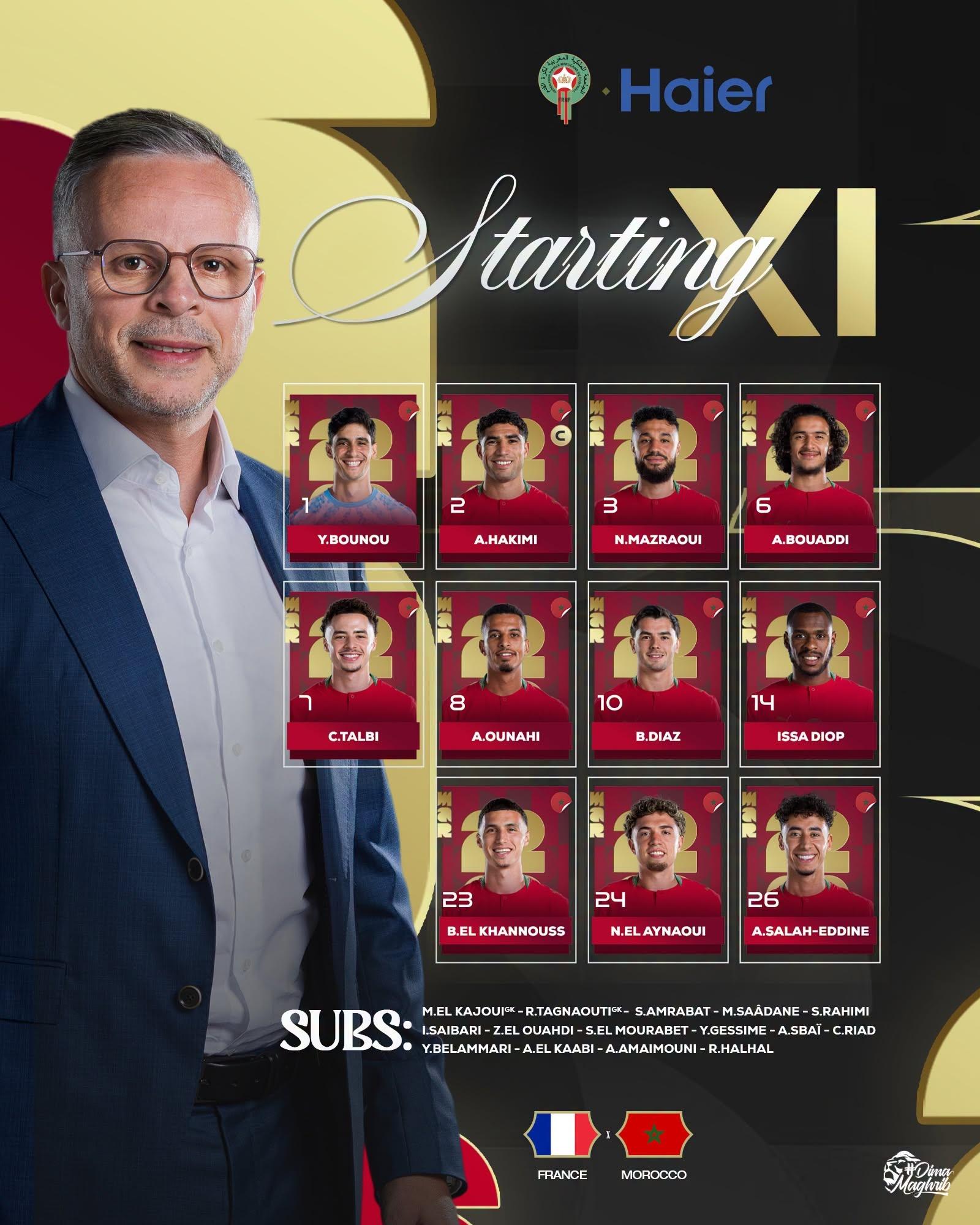فرنسا ضد المغرب.. تشكيل أسود الأطلس