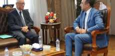 وزير قطاع الأعمال العام خلال اللقاء