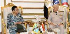 الفريق أول عبدالمجيد صقر يلتقى وزير الدفاع والخدمة الوطنية التنزانية