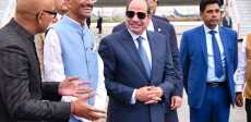وصول الرئيس عبد الفتاح السيسي إلى الهند