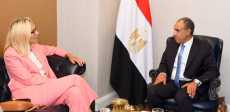 وزير الخارجية يلتقي مع  سيجريد كاج نائبة رئيس وزراء هولندا السابقة