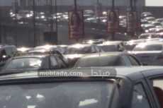 كثافات مرورية فى شوارع القاهرة والجيزة