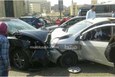 مصرع 3 أشخاص وإصابة 6 فى حادث تصادم بأكتوبر