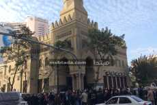 صور| وصول جثمان إبراهيم نافع إلى مسجد عمر مكرم‎