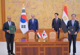 الرئيس السيسي ونظيره الكوري يشهدان التوقيع على اتفاقيات ومذكرات تفاهم (فيديو)
