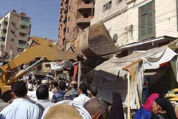 حملة مكبرة لإزالة الإشغالات بمدينة الفيوم