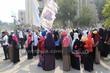 مظاهرات طلبة وطالبات الاخوان داخل جامعة الازهر