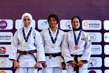 لقطات من اليوم الثانى لمنافسات البطولة العربية للجودو بالعلمين