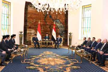 الرئيس السيسي ونظيره الإندونيسي يوقعان إعلان الشراكة الاستراتيجية بين البلدين