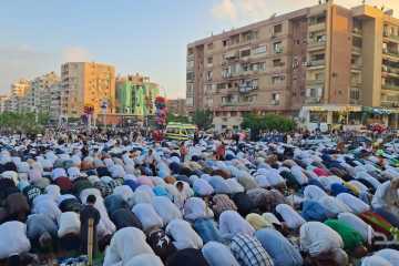 صلاة عيد الأضحى 2026 من مسجد الصديق في الشيراتون