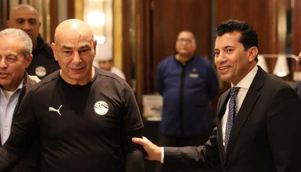 منتخب مصر يدعم بعثة منتخب مصر قبل السفر إلى المغرب (صور) 