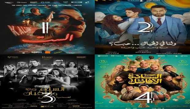 4.14 مليون جنيه إجمالي إيرادات السينما المصرية أمس 