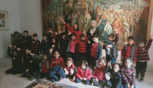 بالصور.. مركز محمود سعيد للمتاحف بالإسكندرية يستقبل أطفال مدرسة الريادة الأمريكية 