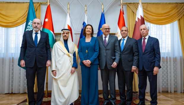 5 وزراء خارجية عرب يناقشون أزمات المنطقة مع نائبة رئيس وزراء سلوفينيا