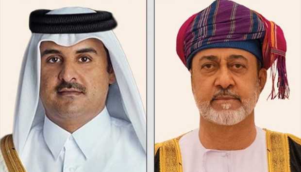 سلطان عمان يبحث مع أمير قطر هاتفيا تطورات الأوضاع في المنطقة