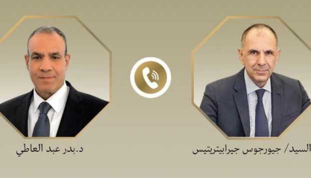 وزير الخارجية ونظيره اليوناني يبحثان سبل دعم العلاقات الثنائية والتطورات الإقليمية 