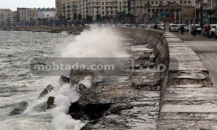 الطقس السيىء فى الإسكندرية