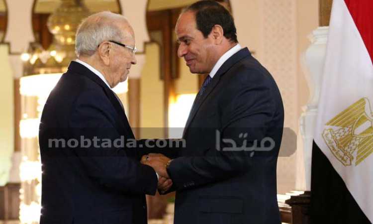 تأكيد السيسى والسبسى على تعزيز التعاون لمواجهة الإرهاب والتطرف