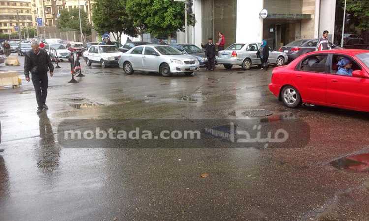  سقوط الأمطار على معظم احياء القاهرة