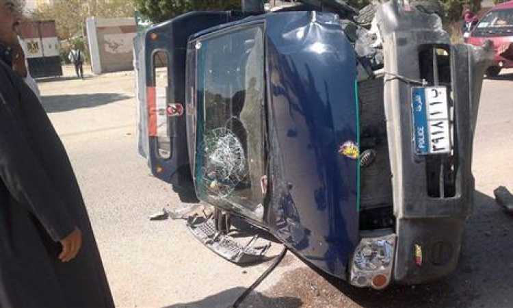 انقلاب سيارة شرطة - أرشيفية