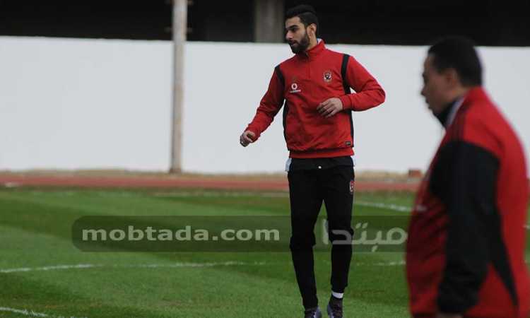 عمرو السولية فى مران الاهلى