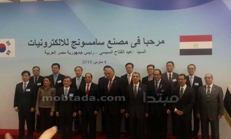  الرئيس السيسى يزور سامسونج