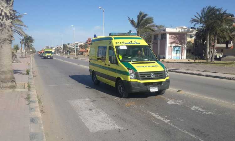 نقل جثمان المسعف شهيد سيناء