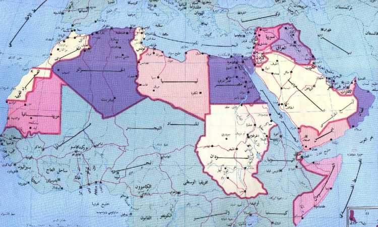 خريطة العالم العربى