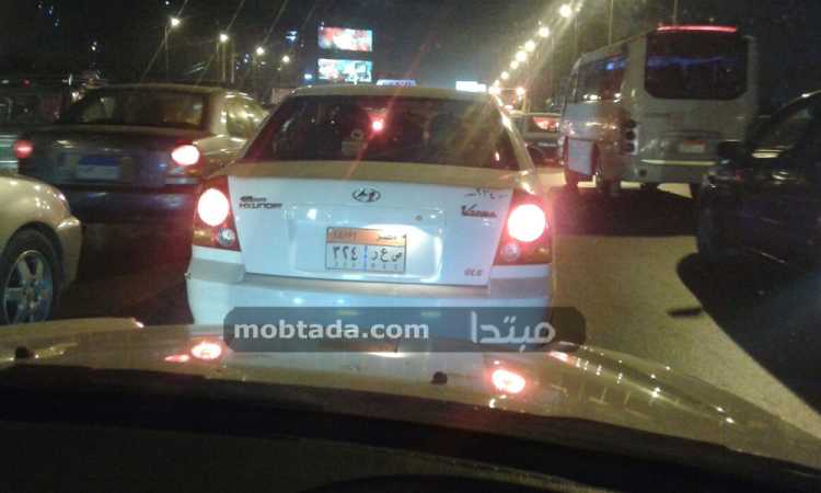توقف حركة المرور أعلى كوبرى أكتوبر 