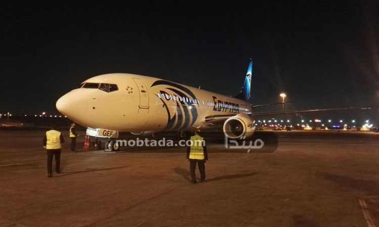  طائرة مصر للطيران الجديدة تصل من الولايات المتحدة 