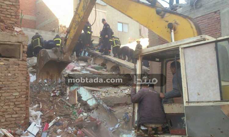 انهيار منزل بالمنصورة 