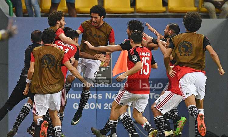 فرحة لاعبى منتخب مصر