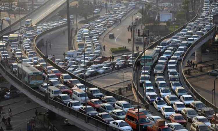 زحام مرورى على كوبرى أكتوبر