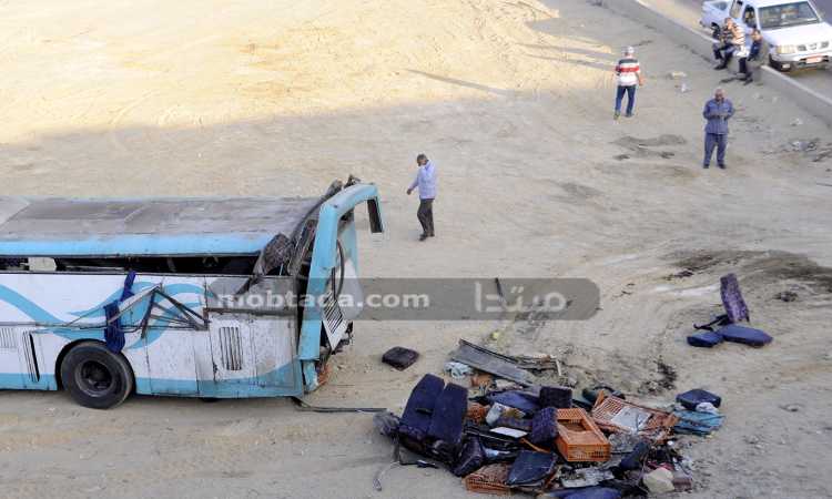 حادث انقلاب أتوبيس ببنى سويف