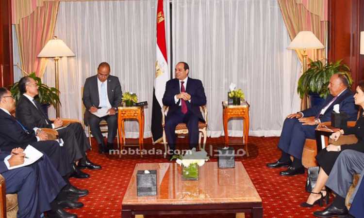 الرئيس السيسى يلتقى رئيس البنك الدولى