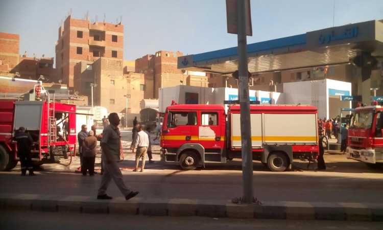 حريق محطة بنزين بنها