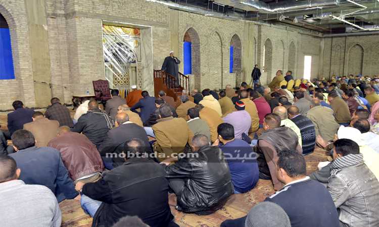 صلاة الجمعة فى مسجد الفتاح العليم بالعاصمة الإدارية