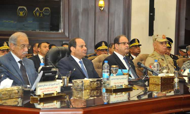 السيسى وقيادات القوات المسلحة والشرطة