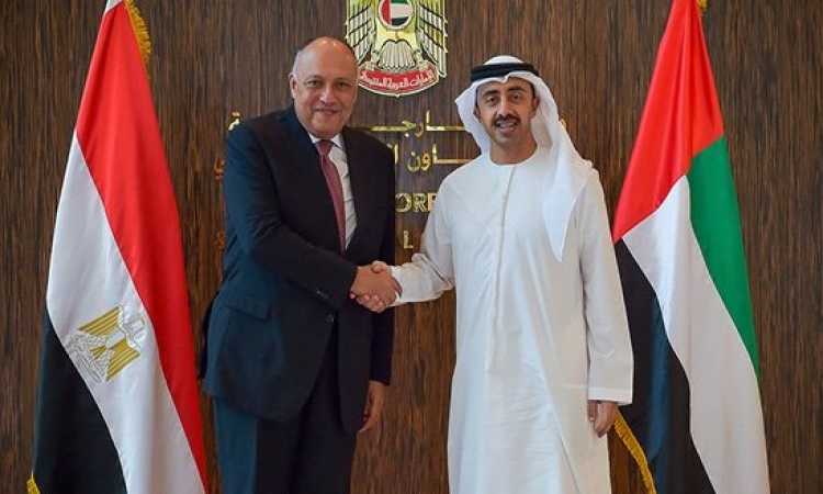 سامح شكرى وعبدالله بن زايد