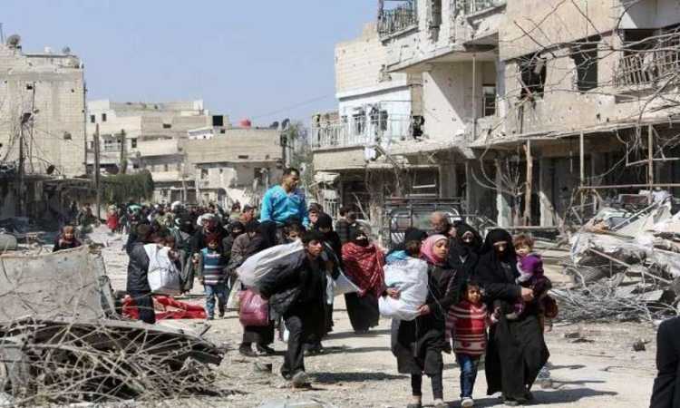 إجلاء المدنيين من الغوطة
