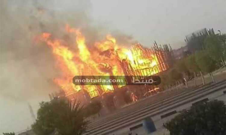 حريق دير مار مينا بالإسكندرية 