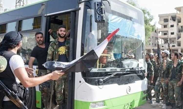 نقل المسلحين وعائلتهم من جنوب العاصمة