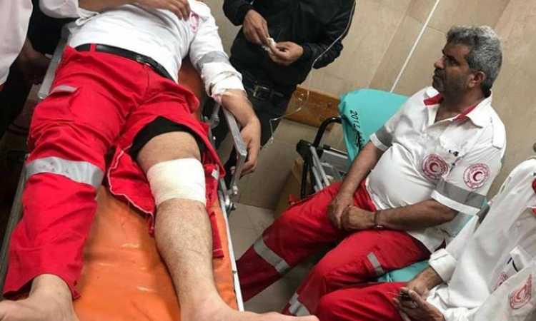 إصابة مسعف فلسطيني