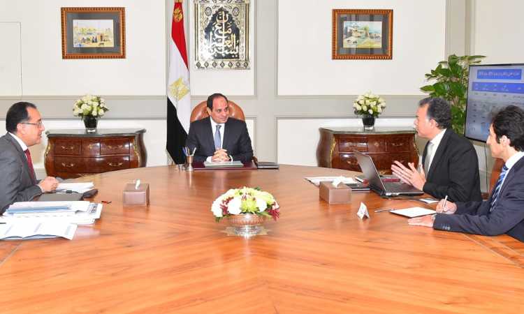 اجتماع السيسى مع رئيس الوزراء ووزير النقل