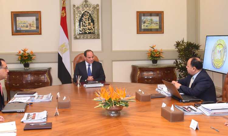 السيسى ومصطفى مدبولى ووزير المالية