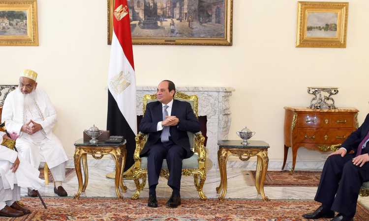 السيسى يستقبل سلطان بهرة الهند