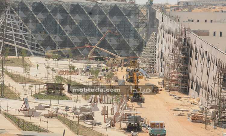 أعمال تنفيذ المتحف المصرى الكبير