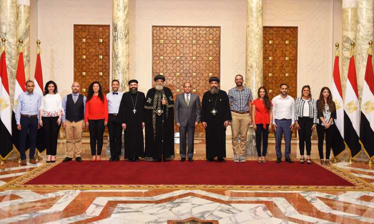 السيسى يستقبل البابا تواضروس