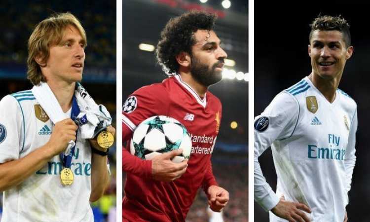 صلاح ورونالدو ومودريتش