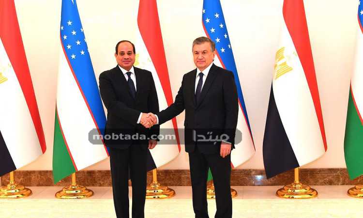 السيسى ورئيس أوزباكستان